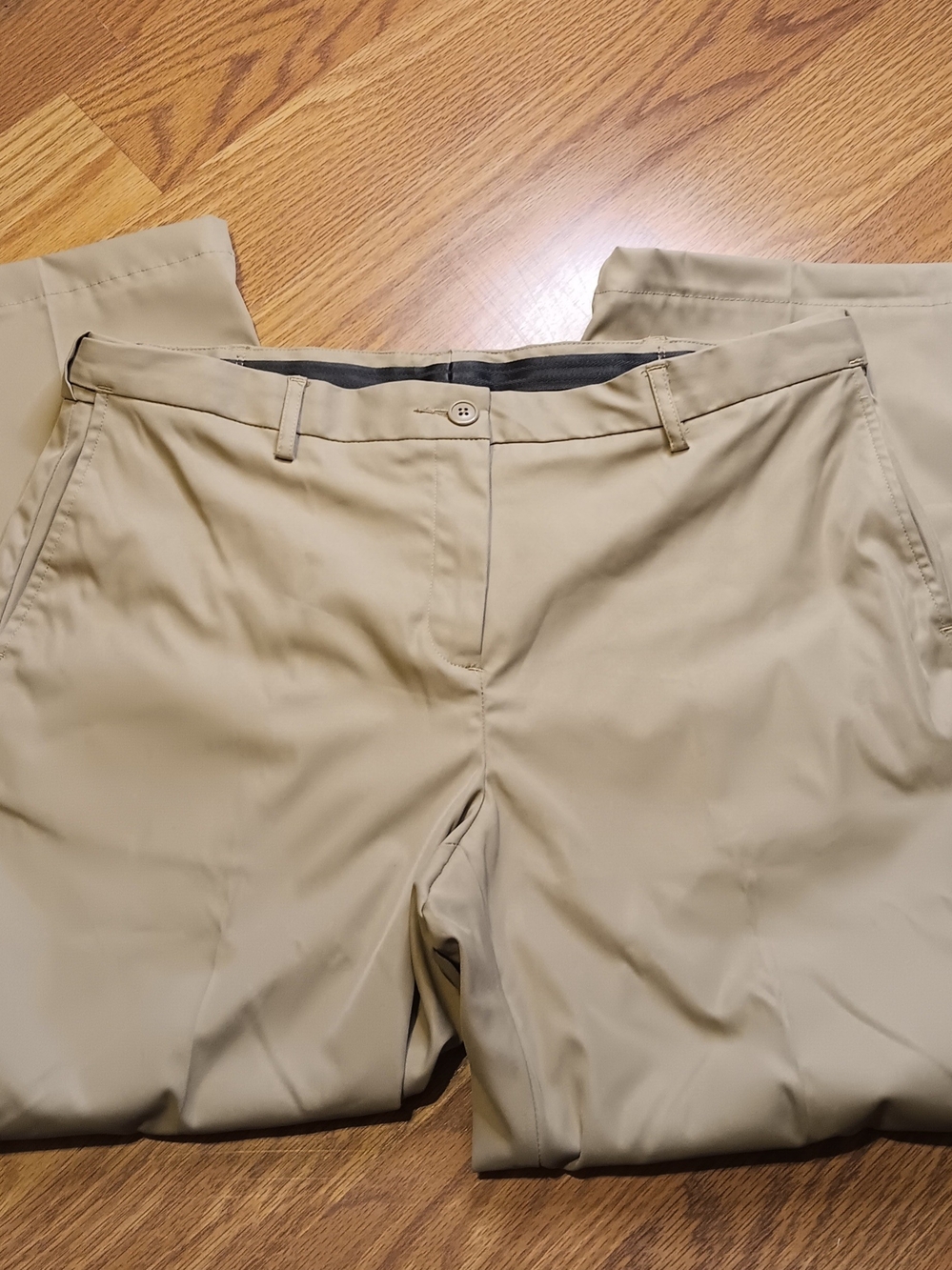 Lands' End Womens Petite Beige/Tan Chino Pants